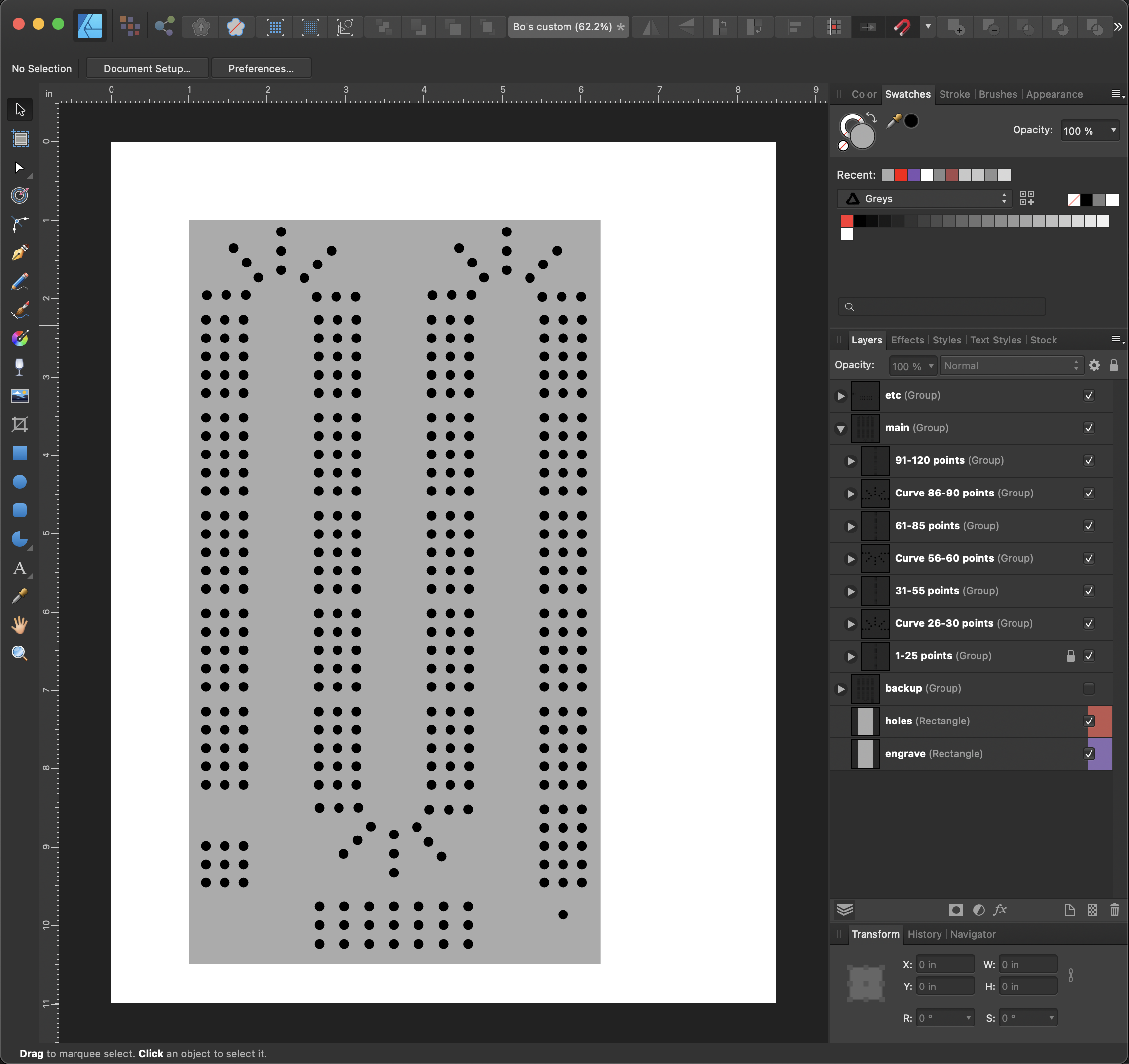 Screenshot of CNC layout in Affinity Designer